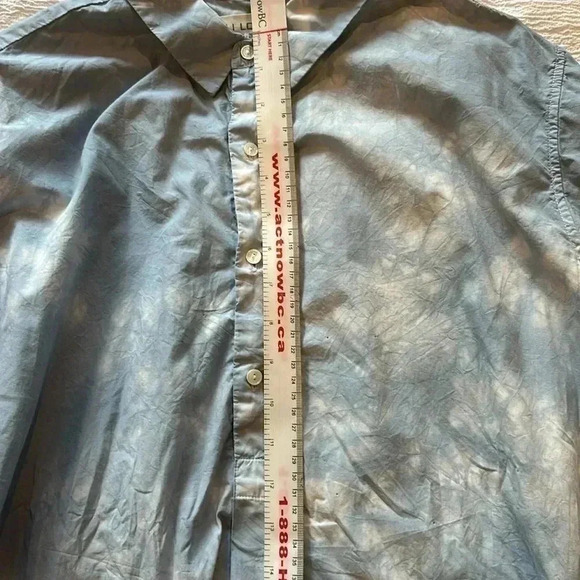 Nili Lotan - NWOT - crinkle blue tie dye relaxed fit tunic shirt. - Picture 7 of 10